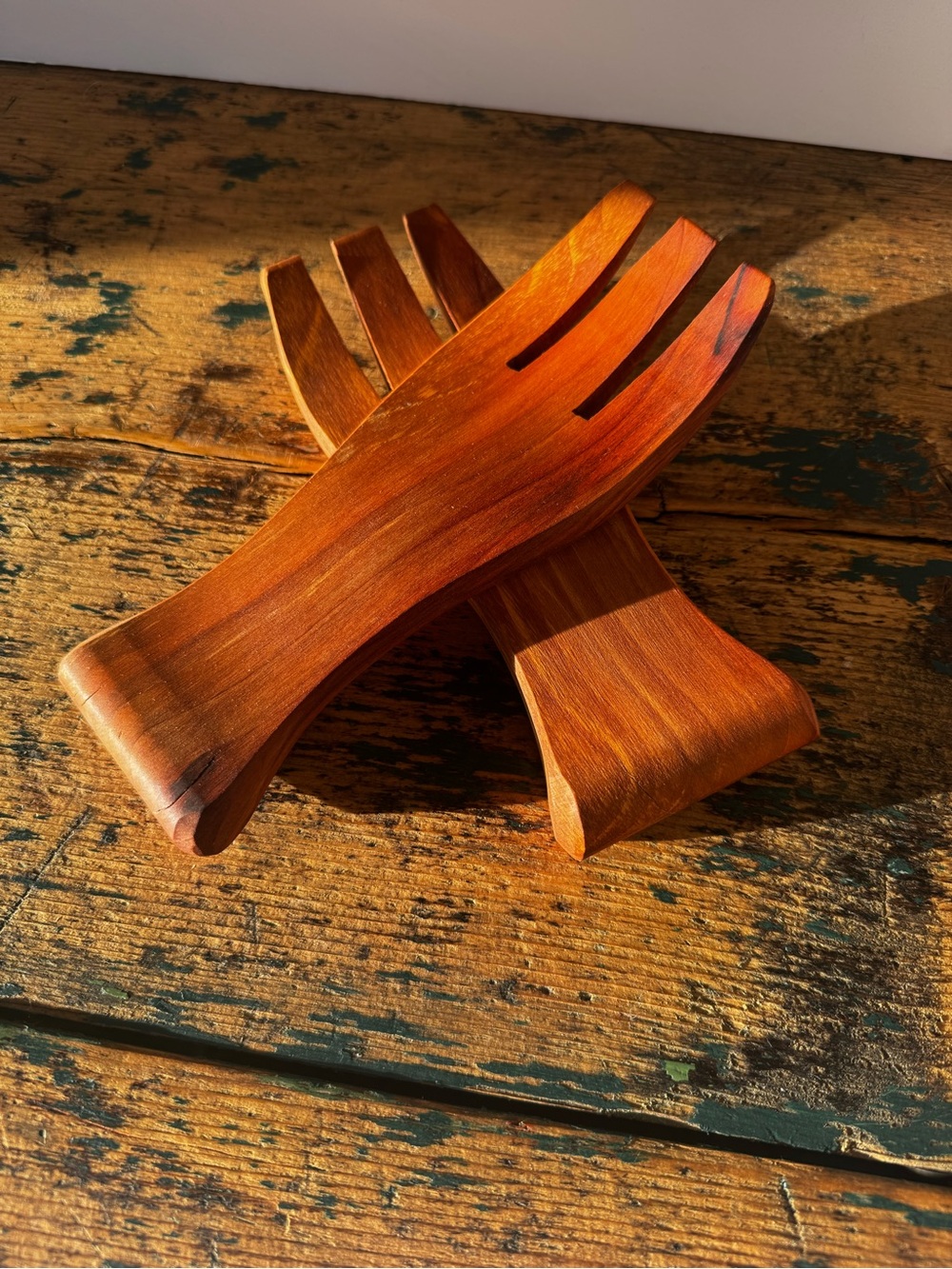 Wooden Salad Hands - Brown Wooden Serving Utensils
